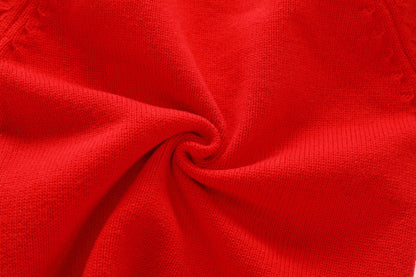 Korean double diagonal button sweater