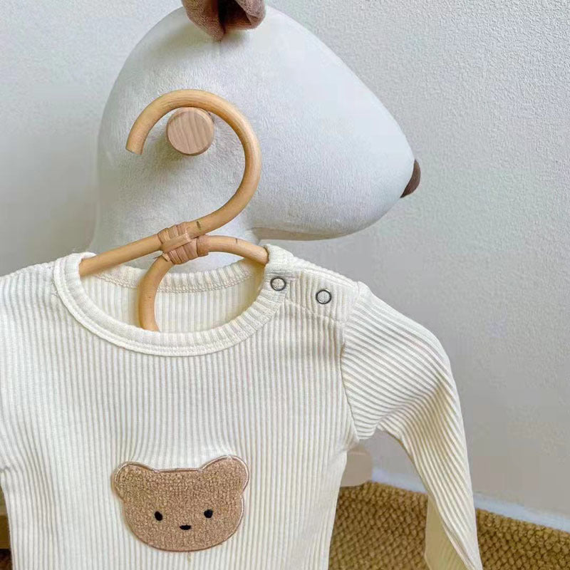 Cute Bear Head Print Baby Spring