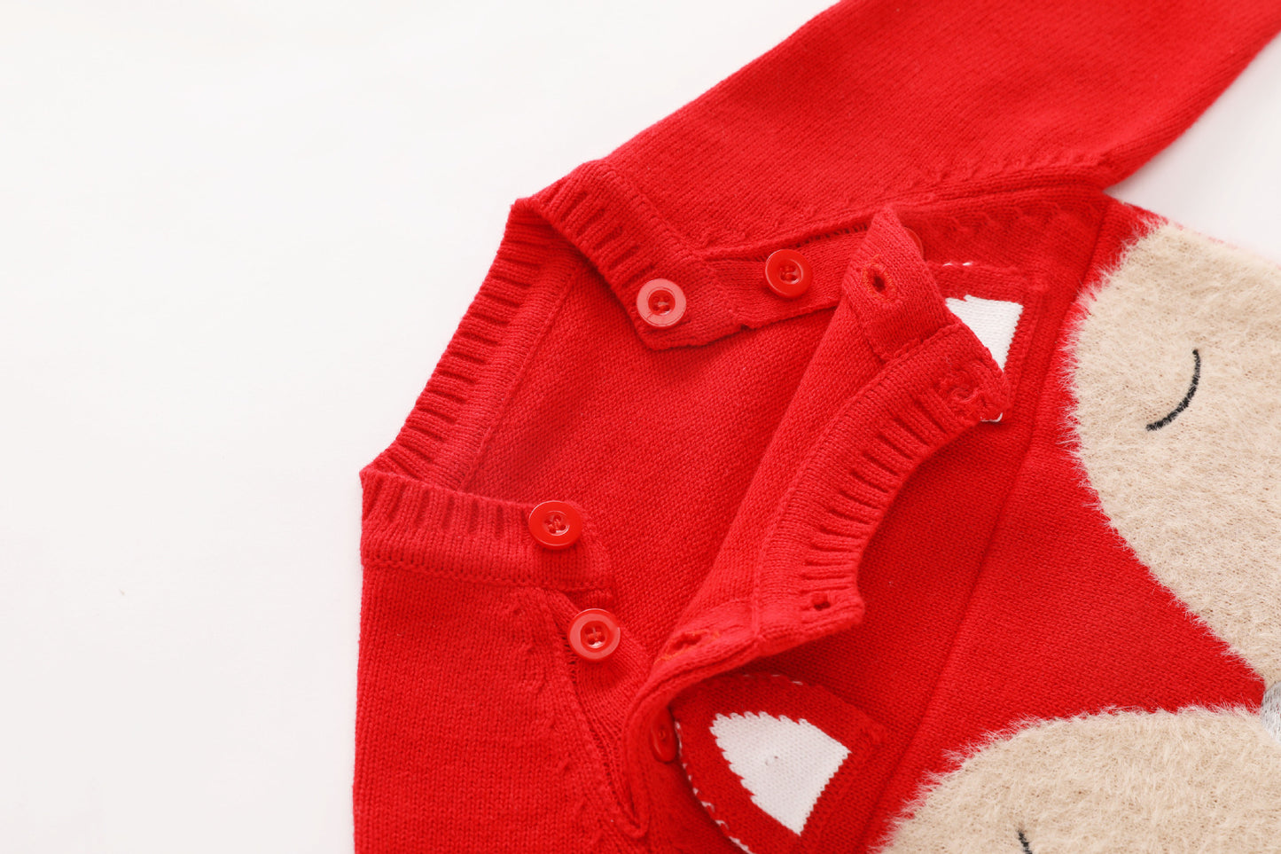Korean double diagonal button sweater