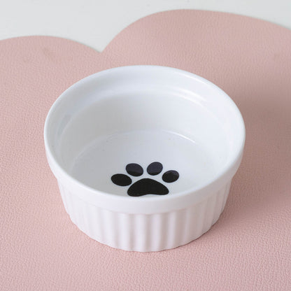 Cat Bowl Ceramic Double Bowl