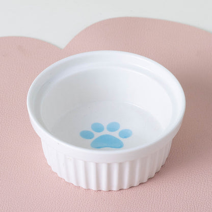 Cat Bowl Ceramic Double Bowl
